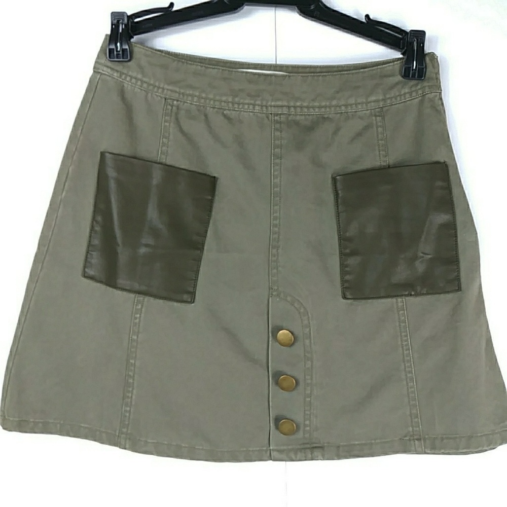 ⭐3/$30 J.O.A Olive Green 100% Cotton Skirt XS